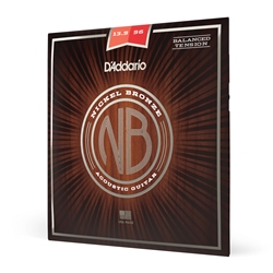 Daddario  NB13556BT Nickel Bronze Acoustic Guitar Strings, Balanced Tension Medium, 13.5-56