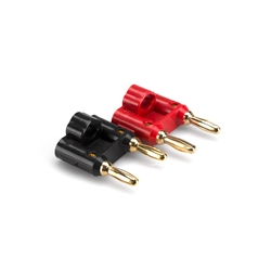 Hosa BNA100BK Connector, Dual Banana, Black