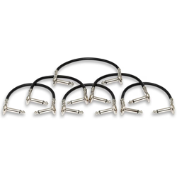 Hosa IRG-600.5 Guitar Patch Cable, Low-profile Right-angle to Same, 6 in, 6 pc