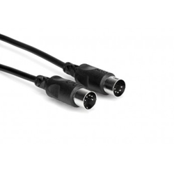 Hosa MID-310BK MIDI Cable, 5-pin DIN to Same, 10 ft