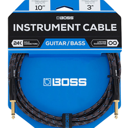 Boss 10ft / 3m Instrument Cable, Straight/Straight 1/4" Jack