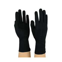 Long Wristed Cotton Glove Black