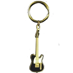 Harmony Jewelry FPK521GBK Keychain Fender Telecaster Gold/Black w/White Pickguard