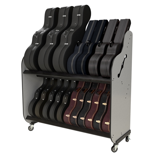 A&S BRDM The Band Room Mobile Double-Stack Mariachi Case Rack