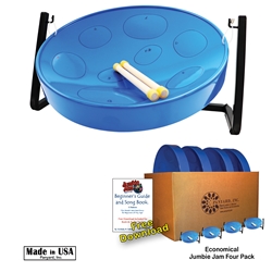 King Music Inc PanYard Jumbie Jam Steel Drum Educators 4 Pack Table Top Stands